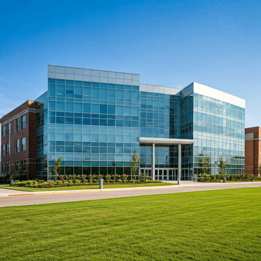 Modern medical college campus building